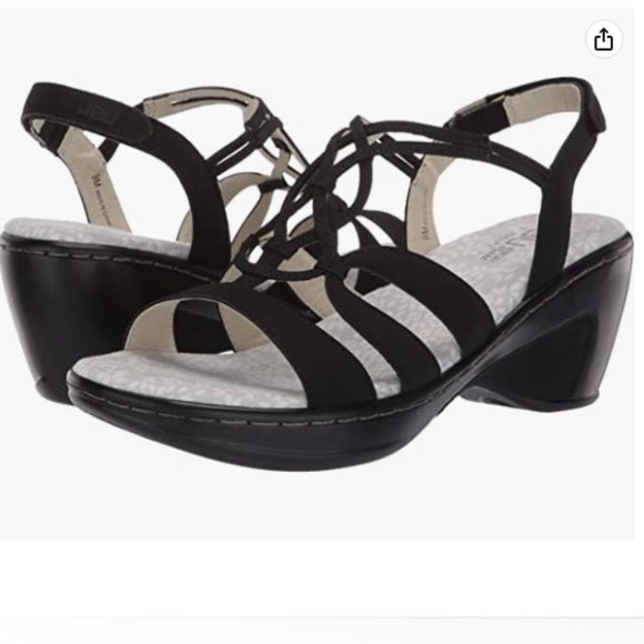 JBU by Jambu Gigi Wedge Sandals, Black 7.5 - Picture 3 of 13